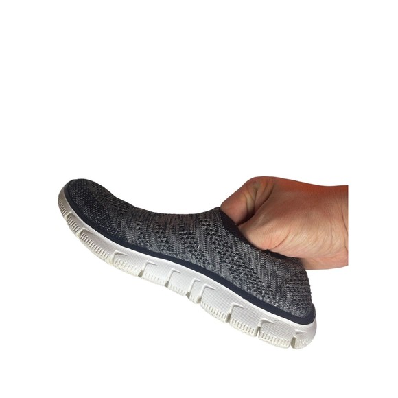 Skechers Goga Max Womens 8 Go Walk Lightweight Gray Mesh Comfort Walking Shoes - Picture 6 of 10